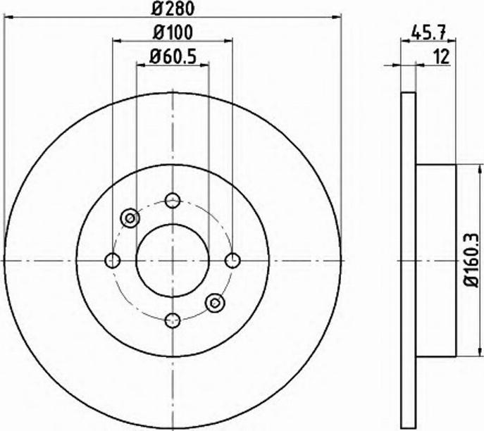 Pagid 54812PRO - Brake Disc autospares.lv