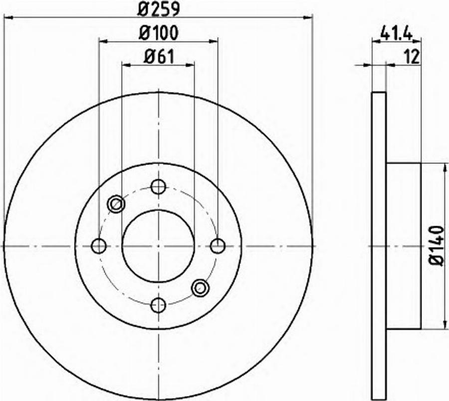 Pagid 54751PRO - Brake Disc autospares.lv