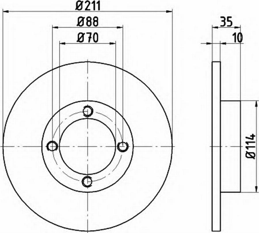 Pagid 54700PRO - Brake Disc autospares.lv