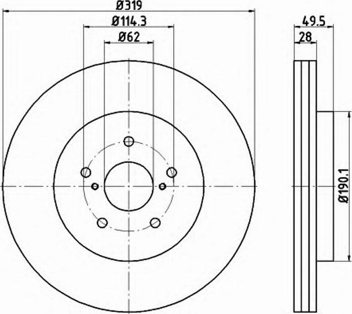 Pagid 54715PRO - Brake Disc autospares.lv