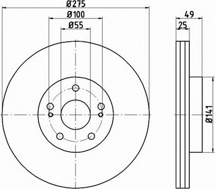 Pagid 54731PRO - Brake Disc autospares.lv