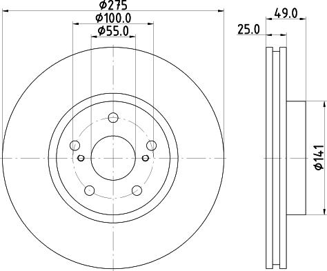 Pagid 54731 - Brake Disc autospares.lv