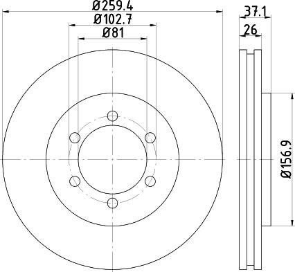 Pagid 55436 - Brake Disc autospares.lv