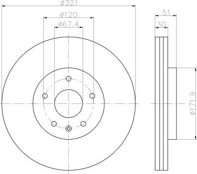 Pagid 55535 - Brake Disc autospares.lv