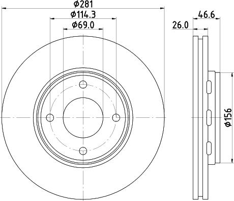 Pagid 55044 - Brake Disc autospares.lv