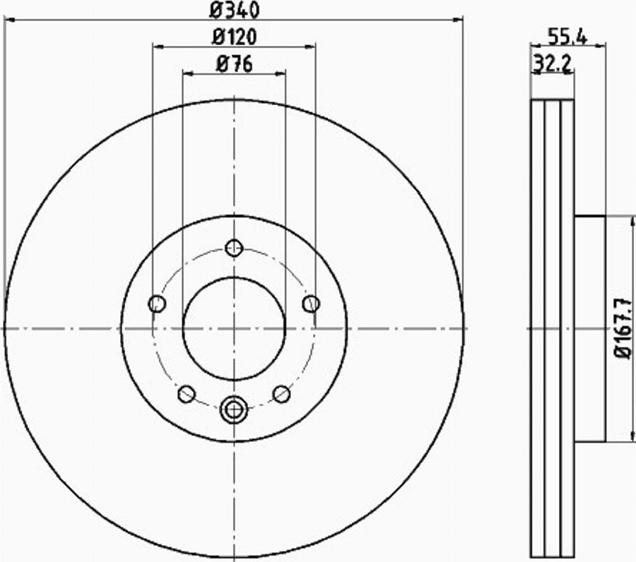 Pagid 55303PRO - Brake Disc autospares.lv