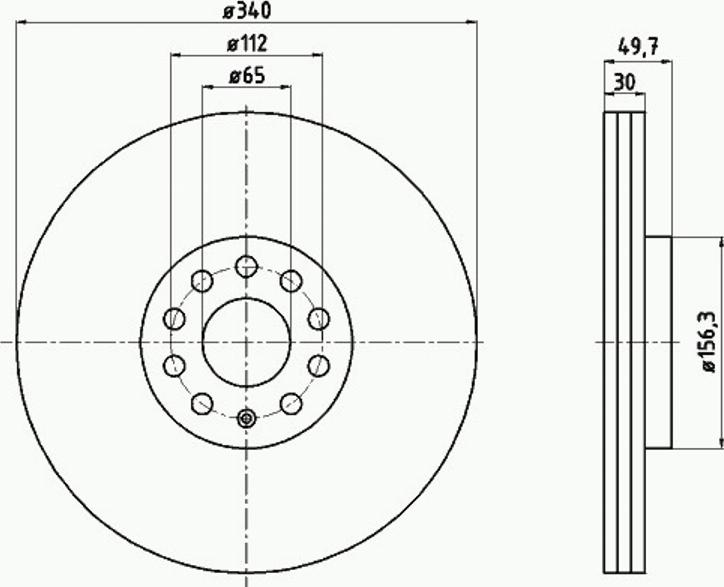 Pagid 55298PRO - Brake Disc autospares.lv