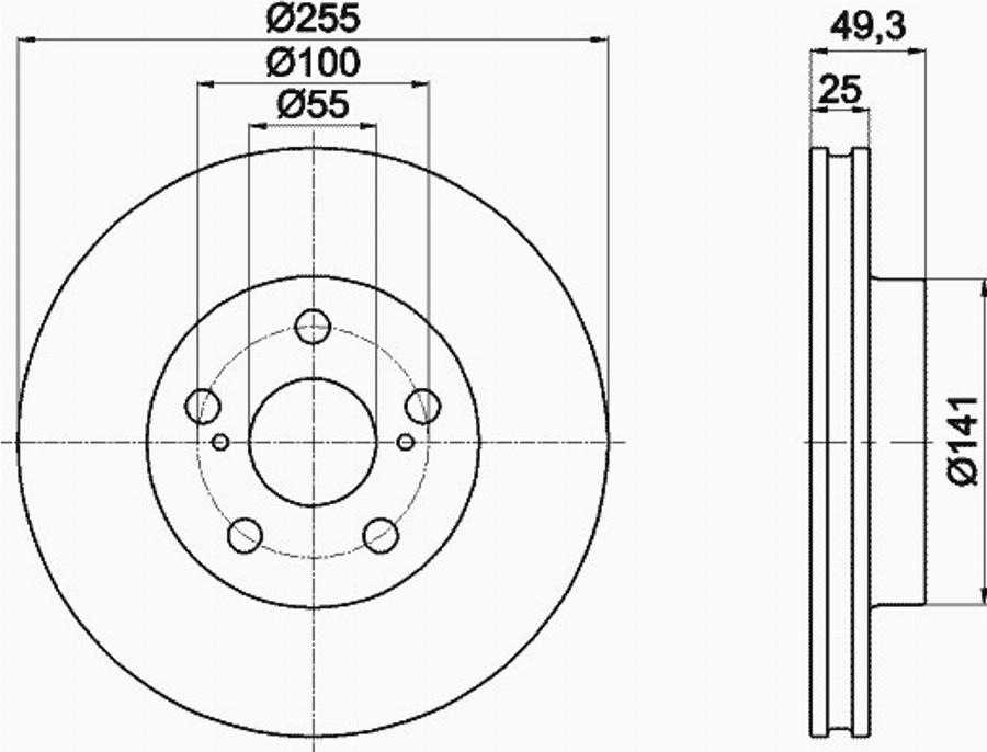 Pagid 55250PRO - Brake Disc autospares.lv