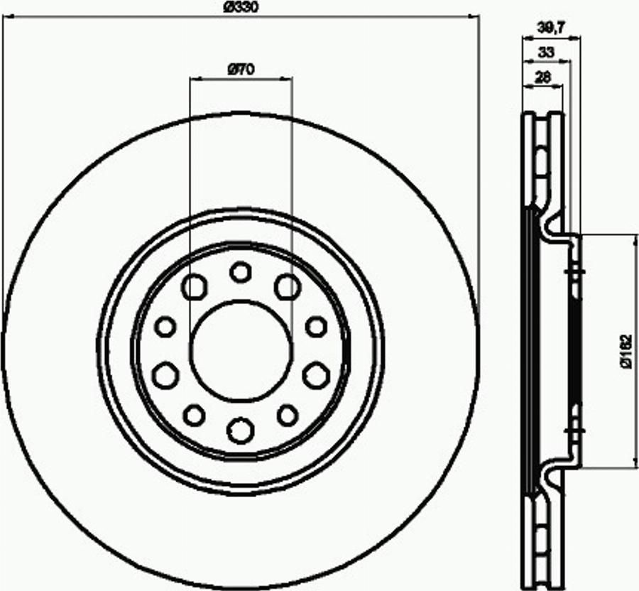 Pagid 55209PRO - Brake Disc autospares.lv