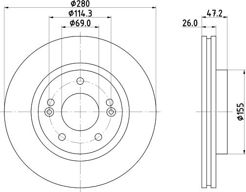 Pagid 55219 - Brake Disc autospares.lv