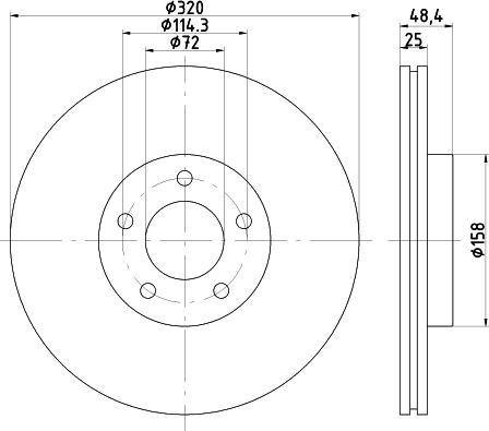 Pagid 55235 - Brake Disc autospares.lv