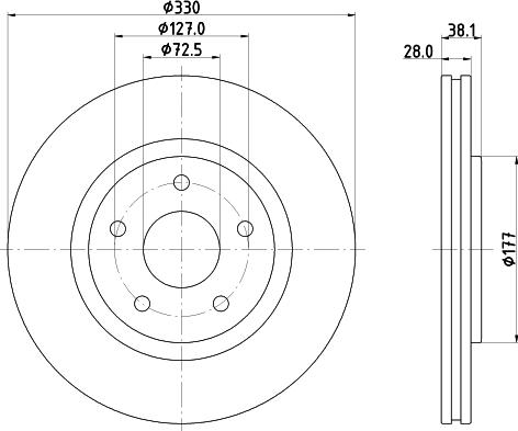 Pagid 55789 - Brake Disc autospares.lv