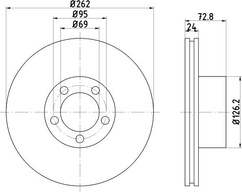 Pagid 51016 - Brake Disc autospares.lv