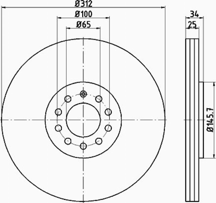 Pagid 53971PRO - Brake Disc autospares.lv