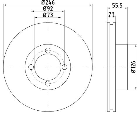 Pagid 52422 - Brake Disc autospares.lv