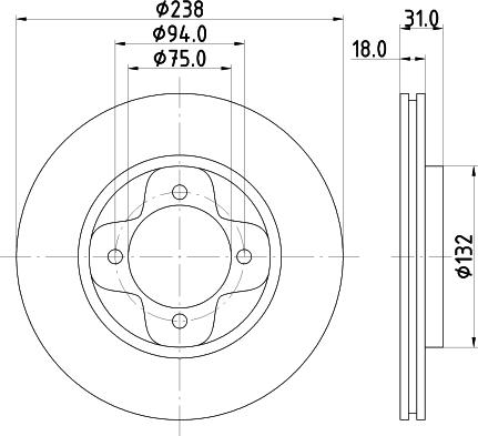 Pagid 52009 - Brake Disc autospares.lv