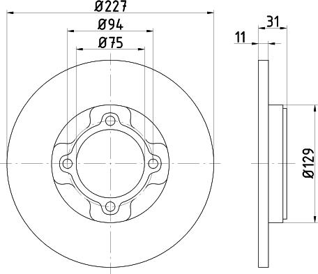 Pagid 52003 - Brake Disc autospares.lv