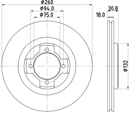 Pagid 52019 - Brake Disc autospares.lv