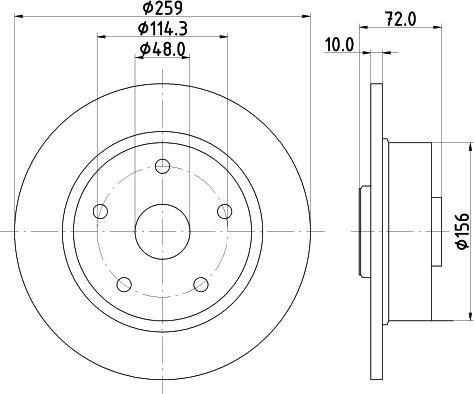 Pagid 52022 - Brake Disc autospares.lv