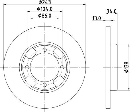 Pagid 52203 - Brake Disc autospares.lv