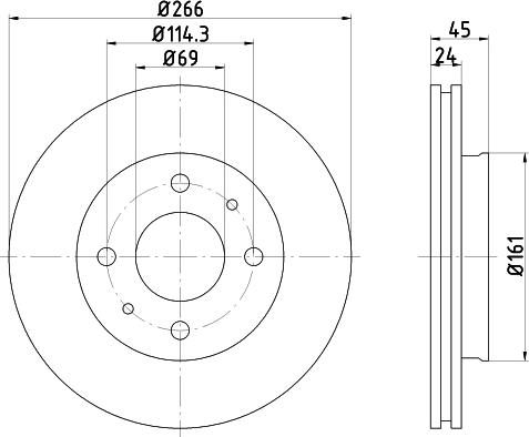 Pagid 52211 - Brake Disc autospares.lv