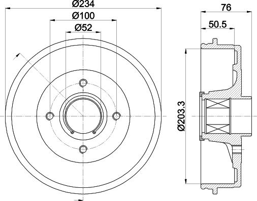 Pagid 61453 - Brake Drum autospares.lv