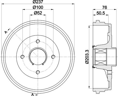 Pagid 61417 - Brake Drum autospares.lv