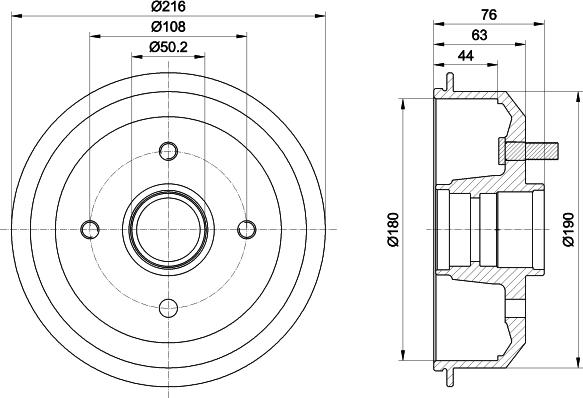 Pagid 61007 - Brake Drum autospares.lv