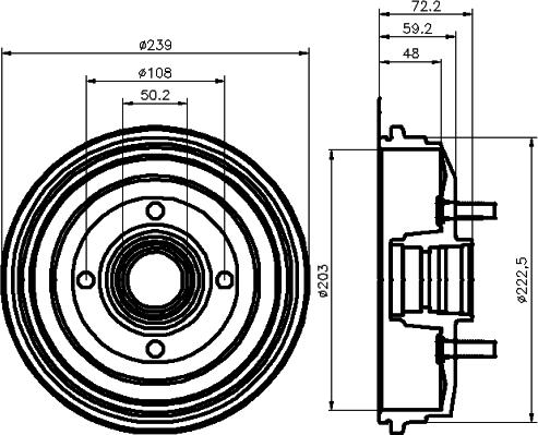 Pagid 61010 - Brake Drum autospares.lv