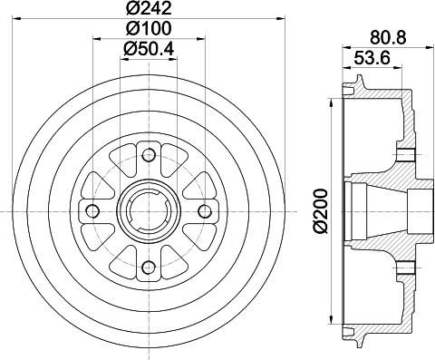 Pagid 61354 - Brake Drum autospares.lv