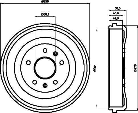 Pagid 61309 - Brake Drum autospares.lv