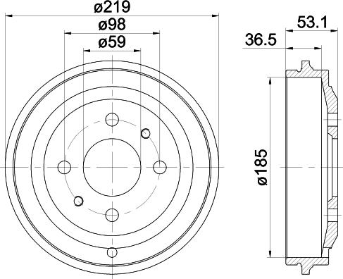 Pagid 62919 - Brake Drum autospares.lv