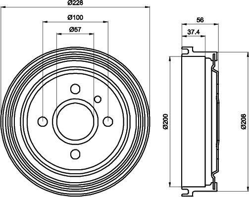 Pagid 62403 - Brake Drum autospares.lv