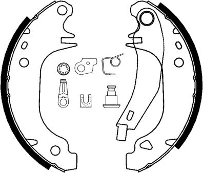 Pagid H1001 - Brake Shoe Set autospares.lv