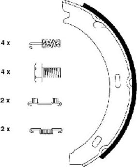 Pagid H8075 - Brake Shoe Set, parking brake autospares.lv