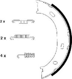 Pagid H7995 - Brake Shoe Set, parking brake autospares.lv