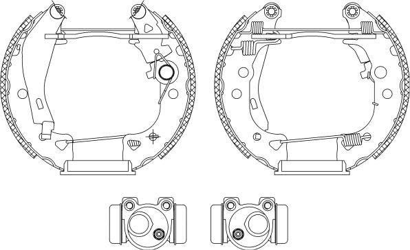 Pagid R0410 - Brake Shoe Set autospares.lv