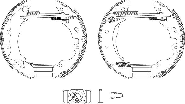 Pagid R0555 - Brake Shoe Set autospares.lv