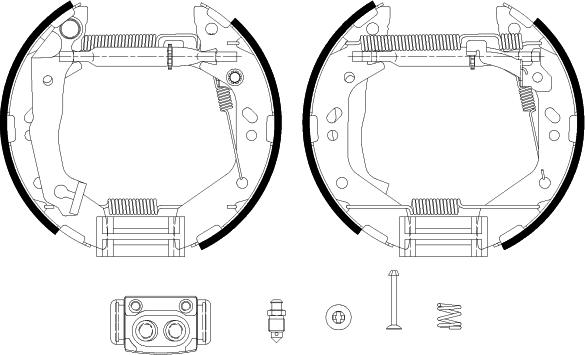 Pagid R1383 - Brake Shoe Set autospares.lv