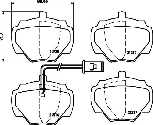 Pagid T9052 - Brake Pad Set, disc brake autospares.lv