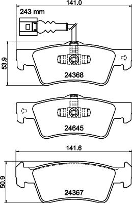 Pagid T4203 - Brake Pad Set, disc brake autospares.lv