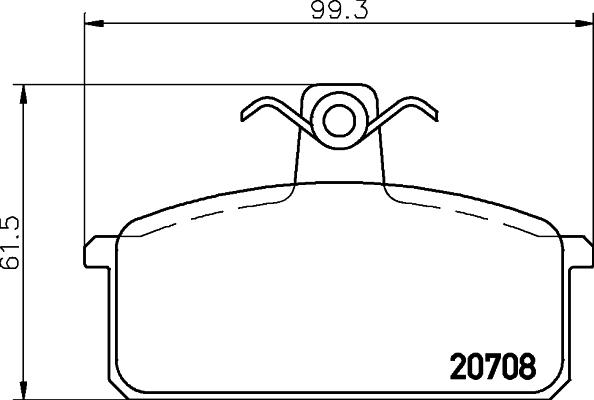 Pagid T5094 - Brake Pad Set, disc brake autospares.lv