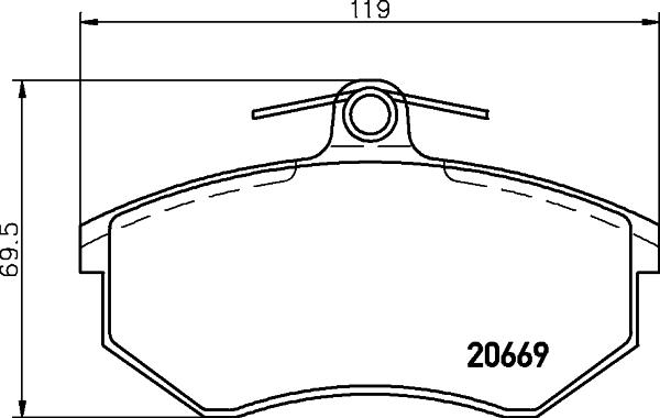 Pagid T5008 - Brake Pad Set, disc brake autospares.lv