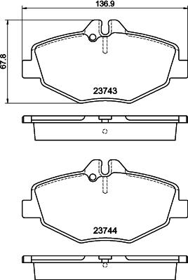 Pagid T5154 - Brake Pad Set, disc brake autospares.lv