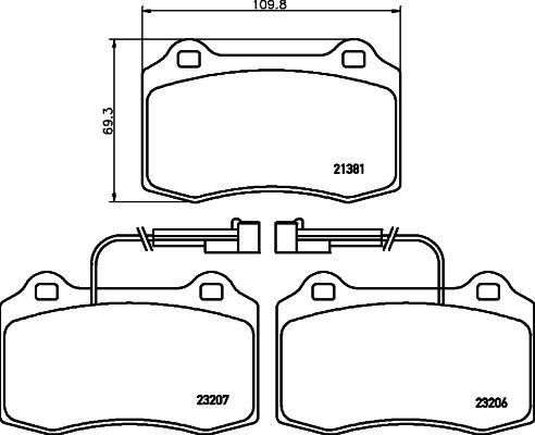 Pagid T5119 - Brake Pad Set, disc brake autospares.lv