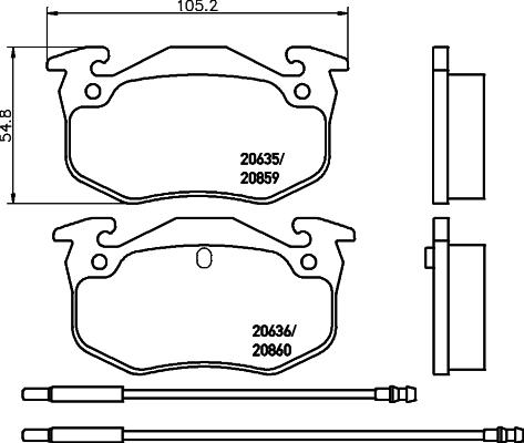 Pagid T6028 - Brake Pad Set, disc brake autospares.lv