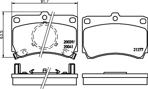 Pagid T0006 - Brake Pad Set, disc brake autospares.lv