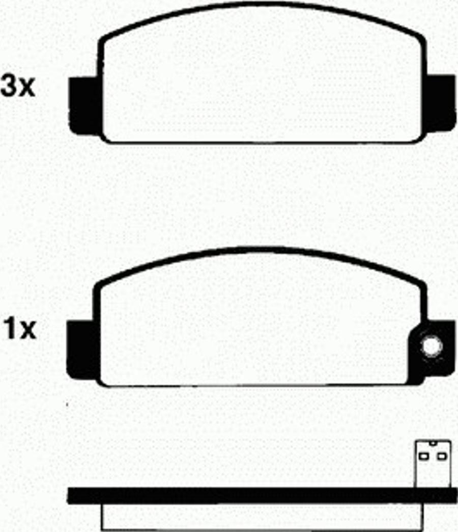 Pagid T0342 - Brake Pad Set, disc brake autospares.lv