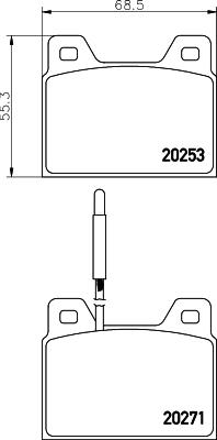 Pagid T0263 - Brake Pad Set, disc brake autospares.lv