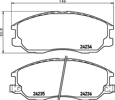 Pagid T1524 - Brake Pad Set, disc brake autospares.lv